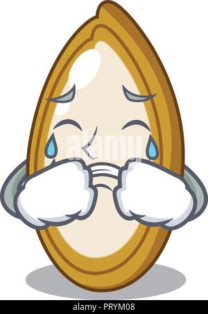 Les graines de citrouille fraîche pleurer sur la plaque cartoon Illustration de Vecteur