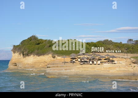 Canal d'amour beach bar, corfu Banque D'Images