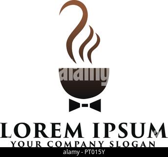 Entreprise de café à l'aide d'un modèle de concept de conception de logo Illustration de Vecteur