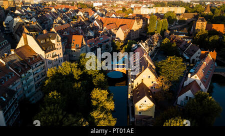 Vue aérienne de l'Altstadt, la vieille ville, Nuremberg, Allemagne Banque D'Images