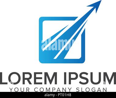 Logo de la flèche moderne de luxe concept design modèle. Illustration de Vecteur