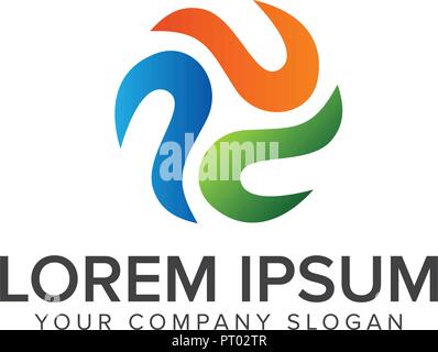 Logo de l'entreprise affaires ronde abstraite Illustration de Vecteur
