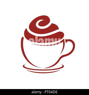 Café Cupcake Café et icône vecteur modèle de conception de logo graphique Symbole Illustration de Vecteur