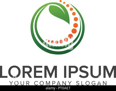 Conception de logo healty feuille modèle concept Illustration de Vecteur