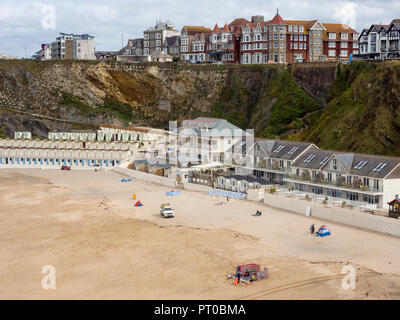 Tolcarne beach Newquay Cornwall Complexe 2018. Banque D'Images