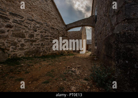 Humac est un hameau sur l'île de Hvar, Croatie Banque D'Images