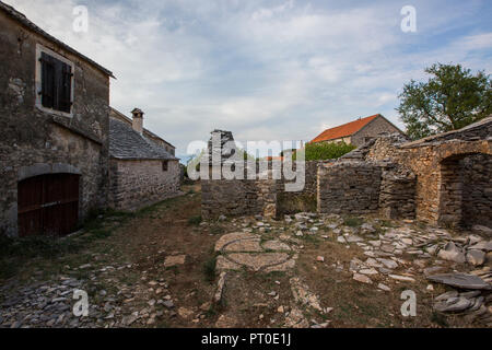 Humac est un hameau sur l'île de Hvar, Croatie Banque D'Images