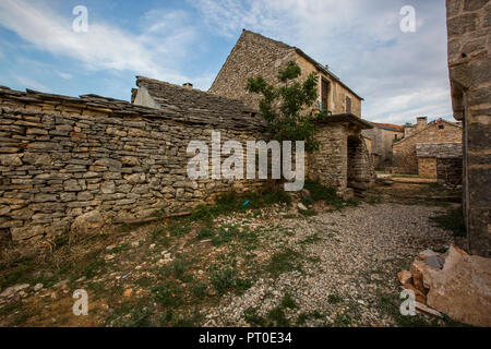 Humac est un hameau sur l'île de Hvar, Croatie Banque D'Images