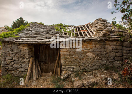 Humac est un hameau sur l'île de Hvar, Croatie Banque D'Images