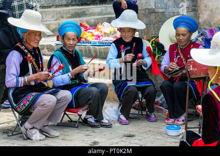 Minotities festival à Dali - Yunnan, Chine Banque D'Images