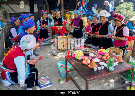 Minotities festival à Dali - Yunnan, Chine Banque D'Images