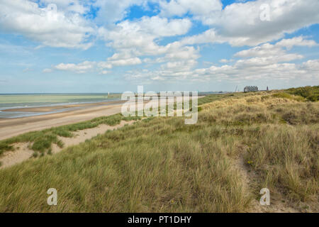 Dunes et plage près de De Haan Blankenberge un Belge, côte de la mer du Nord Banque D'Images