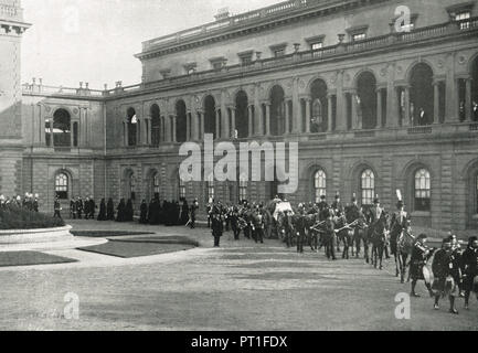 Funérailles de la reine Victoria de quitter la maison Osborne, 1 février 1901 Banque D'Images