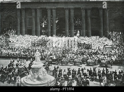 Jubilé de diamant de la reine Victoria, le 22 juin 1897. La cérémonie d'action de grâces au St Paul's, Londres, Angleterre Banque D'Images