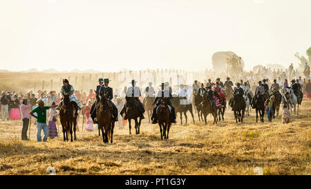 La Romeria del Rocio, Ermita del Rocío, El Rocio, Huelva, Espagne Banque D'Images