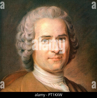 Jean-Jacques Rousseau, 1712 - 1778. Le philosophe genevois, écrivain et compositeur. Banque D'Images