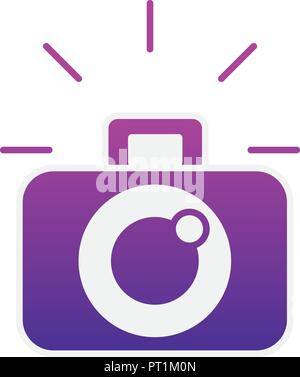Appareil-photo de l'objectif de l'appareil graphique flash Illustration de Vecteur