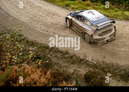 Brenig, UK. 5Th Oct, 2018. Dayinsure WRC Wales Rally GB, jour 2 ; M-Sport Ford World Rally Team Teemu Suninen Pilote et co-pilote Mikko Markkula dans leur Ford Fiesta WRC : Action Crédit Plus Sport/Alamy Live News Banque D'Images