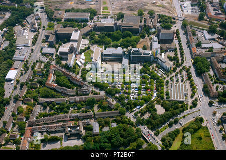 Vue aérienne, Berliner Platz, Limbecker Platz, Karstadt, Essen, Ruhr, Rhénanie du Nord-Westphalie, Allemagne, Europe, Banque D'Images