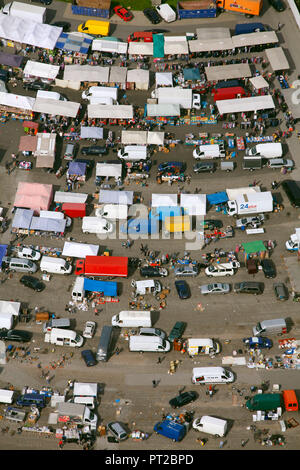 Vue aérienne, marché de l'automobile de Essen, Essen cinéma drive-in à l'Georg Melches Stadium, Essen, Ruhr, Nordrhein-Westfalen, Germany, Europe Banque D'Images