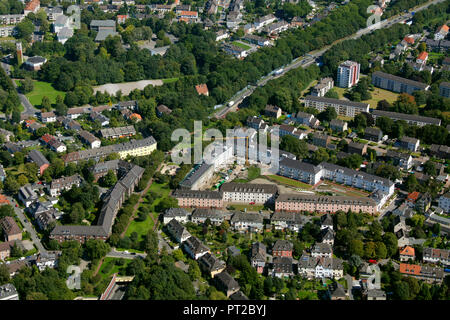 Vue aérienne, l'établissement Appartements en cours de rénovation, appartements, de la Ruhr, Bochum, Rhénanie du Nord-Westphalie, Allemagne, Europe Banque D'Images