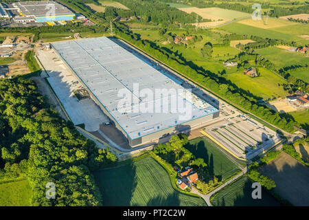 Site de construction Logistique Amazon Werne, centre de logistique, le commerce, l'Internet Werne, Ruhr, Nordrhein-Westfalen, Germany, Europe Banque D'Images