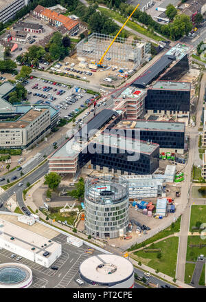 Funke Medien-Campus Segerothstraße nouveau bâtiment au Berliner Platz, la Westdeutsche Allgemeine Zeitung, Media group, nouveau siège social, Grüne Mitte Essen, Essen, Ruhr, Rhénanie du Nord-Westphalie, Allemagne Banque D'Images