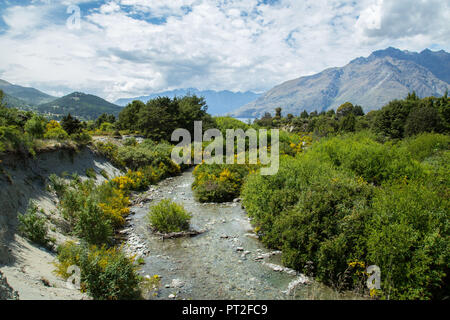 La NOUVELLE ZELANDE, Commonwealth, Queenstown, le Lac Wakatipu Banque D'Images