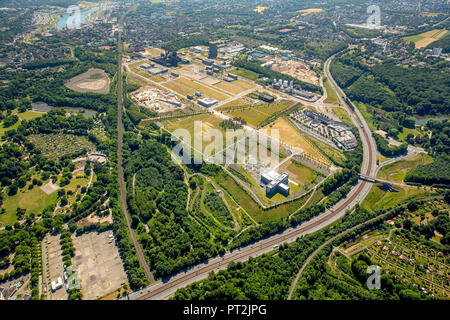 Zone industrielle Industrial Estate Phoenix-West, Dortmund, Ruhr, Rhénanie du Nord-Westphalie, Allemagne Banque D'Images