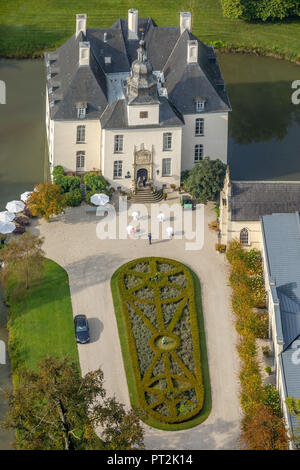 Hünxe, Castle Hotel, Restaurant Blumraths Gartrop Gartrop, château, Château à douves, l'emplacement de l'événement, la Ruhr, Bas-Rhin, France, Europe Banque D'Images