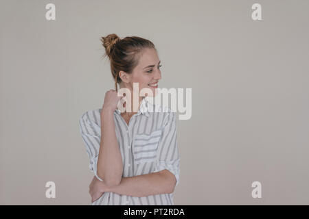 Portrait d'une jolie femme, smiling, Portrait Banque D'Images