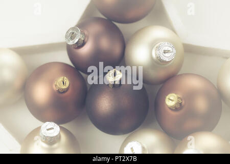 Boules de Noël Décoration de table comme avec star Banque D'Images