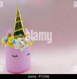 Bricolage, bricoler, porte-crayons, UNICORN Banque D'Images