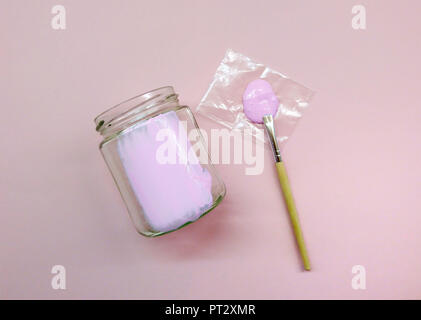 Bricolage, bricoler, porte-crayons, UNICORN Banque D'Images