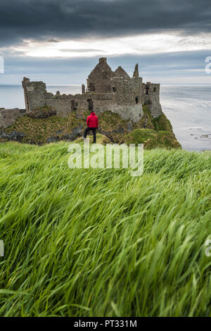 Le Château de Dunluce, comté d'Antrim, région de l'Ulster, en Irlande du Nord, Royaume-Uni,