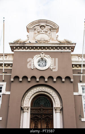 Les maisons de ville d'Angra do Heroísmo sur l'île de Terceira aux Açores Banque D'Images