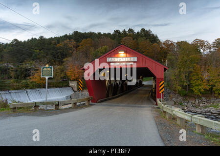 Pont à Taftsville Woodstock Vermont Banque D'Images