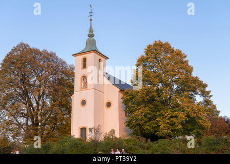 Allemagne, Bade-Wurtemberg, Kraichgau, Bruchsal-Untergrombach, Saint Michael's Chapel, église de pèlerinage baroque sur la Colline Michaelsberg, extrémité ouest de Kraichgau vallonné Région, Banque D'Images