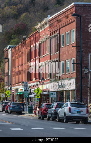 USA, New England, New York, Montpelier, Rue Principale Banque D'Images