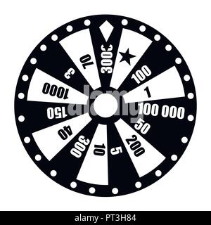 Roue de la fortune. Jeu de roues ,gagnant jouer chance télévision style. Vector illustration isolé sur fond blanc. Illustration de Vecteur