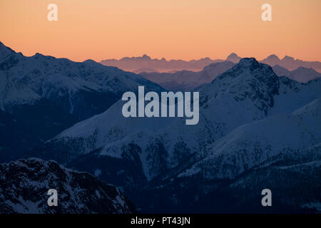 L'humeur du matin à l'Simonyspitze, Hohe Tauern, le Tyrol, en Autriche. Banque D'Images