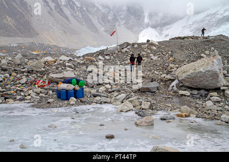 Camp de base de l'Everest Banque D'Images