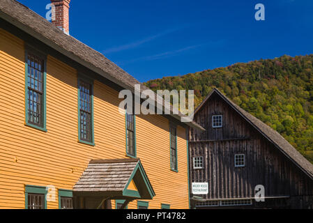 USA, New England, New York, Plymouth Notch, le Président Calvin Coolidge State Historic Site, le village a été le berceau d'entre nous le Président Calvin Coolidge, les bâtiments du village Banque D'Images