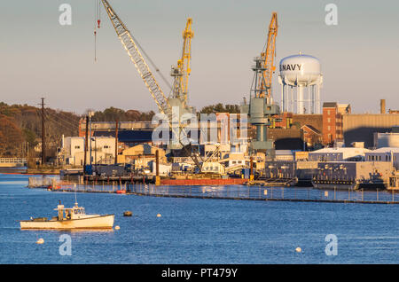 USA, New England, New Hampshire, Portsmouth, Portsmouth Naval Shipyard situé dans la région de Kittery Maine Banque D'Images