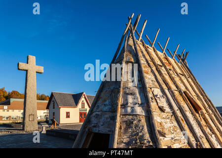 Canada, Québec, Gaspésie, Québec, Jacques Cartier site d'atterrissage, matin Banque D'Images