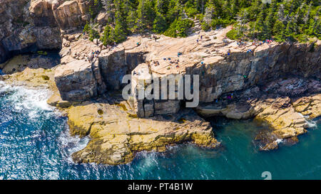 Otter Cliff rocher d'escalade, parc Loop Rd, Mt Desert, ME 04660 Banque D'Images