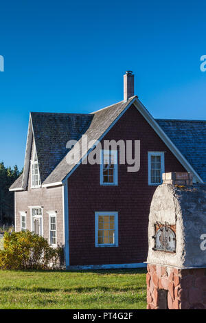 Canada, Québec, Gaspésie, New Richmond, Duthie Point, ancien 18ème siècle maison Scottish-English, règlement Banque D'Images