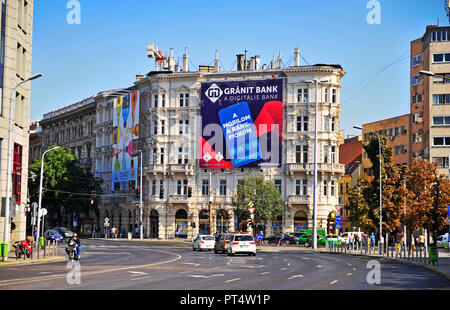 BUDAPEST, HONGRIE - 21 SEPTEMBRE : Vue de l'avenue dans le centre de Budapest le 21 septembre 2018. Banque D'Images