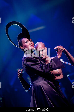 Grace Jones au concert Night of the Proms à Anvers (Belgique, 28/10/2010) Banque D'Images