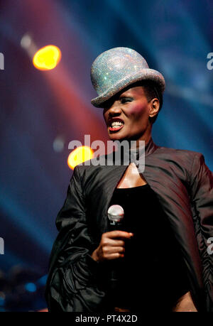 Grace Jones au concert Night of the Proms à Anvers (Belgique, 28/10/2010) Banque D'Images